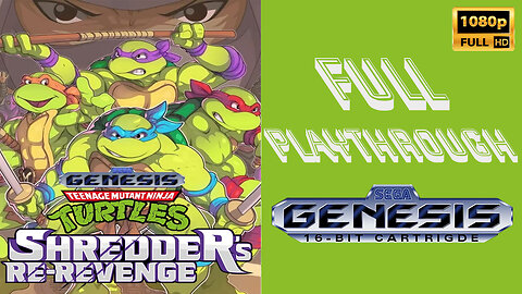 Teenage Mutant Ninja Turtles - Shredder's Re-Revenge - Sega Genesis - Full Playthrough