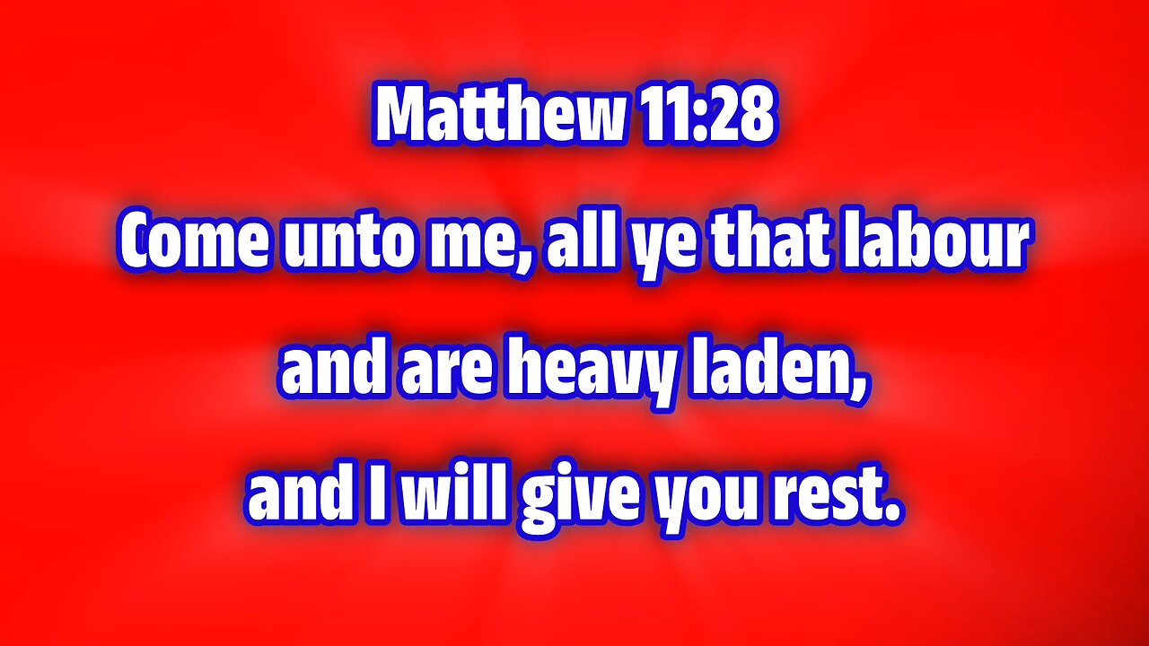 Come to Jesus He will give you rest