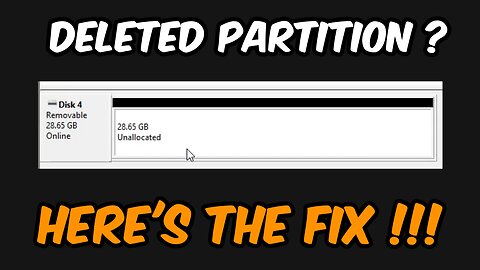 How to Recover a Deleted Partition in Windows