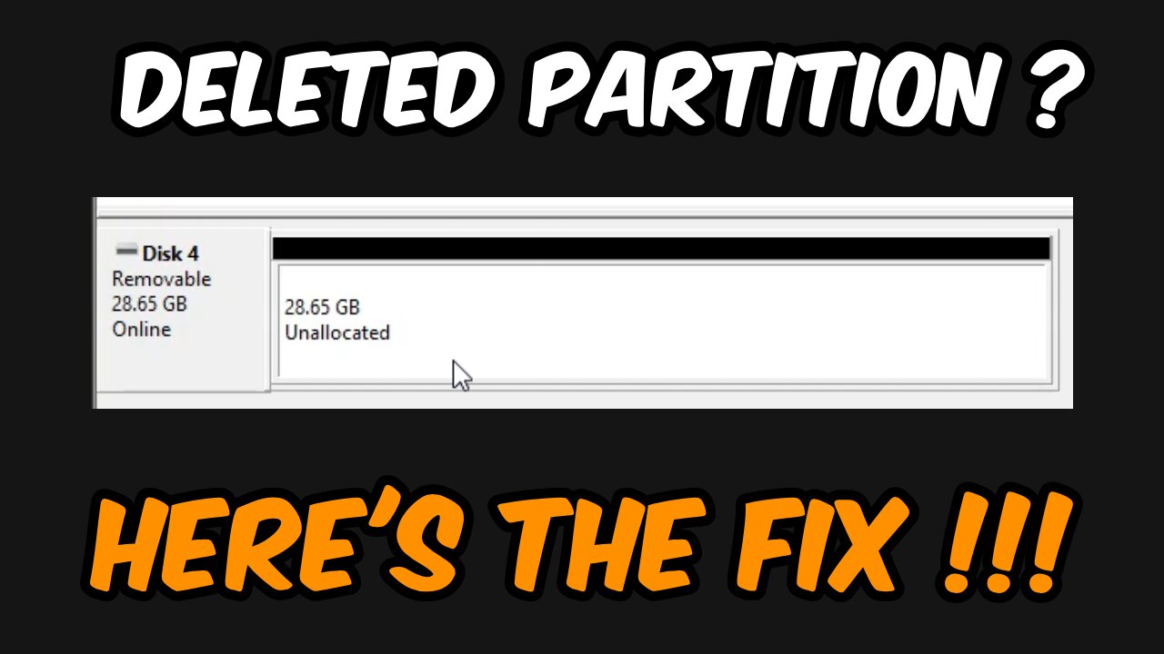 How to Recover a Deleted Partition in Windows