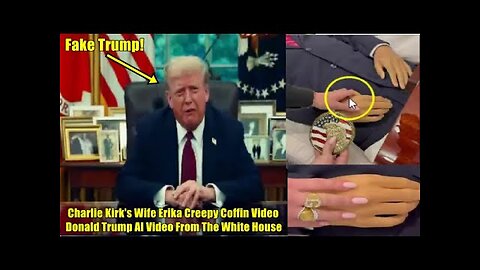 Charlie Kirk's Wife Erika Creepy Coffin Video & Donald Trump AI Video