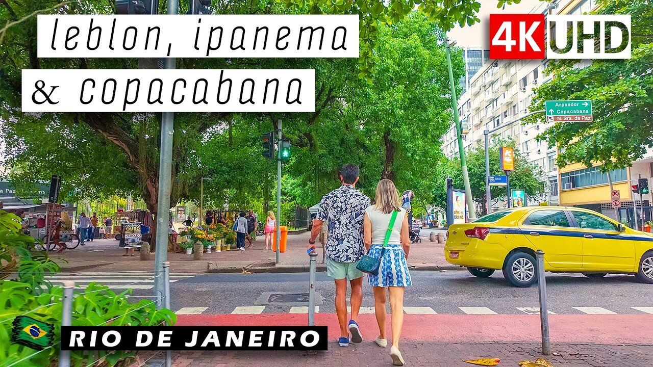 Walking Across Rio’s Most Famous Neighborhoods — LEBLON, IPANEMA & COPACABANA ( 4K )