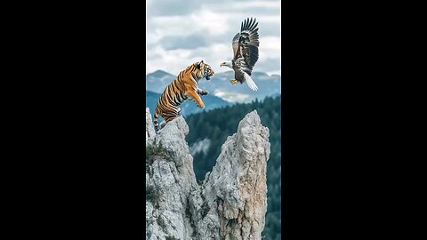 leopard attack eagle
