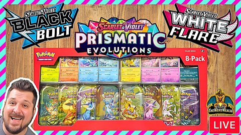Prismatic Evolutions + Black Bolt & White Flare | Pokemon Cards Opening LIVE! Free Codes!