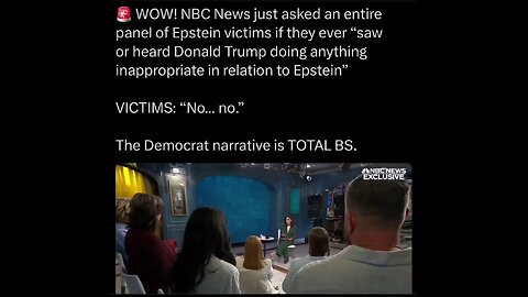 MSNBC Narrative by Democrats and media crushed Epstien survivors say no Trump only Bill Clinton