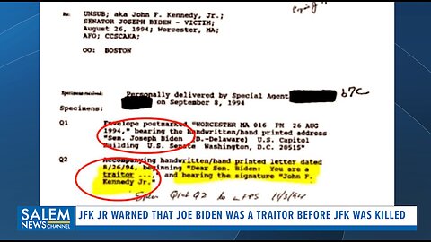 JFK FILES: JFK Jr Warned That Joe Biden Was A Traitor Before JFK Was Killed