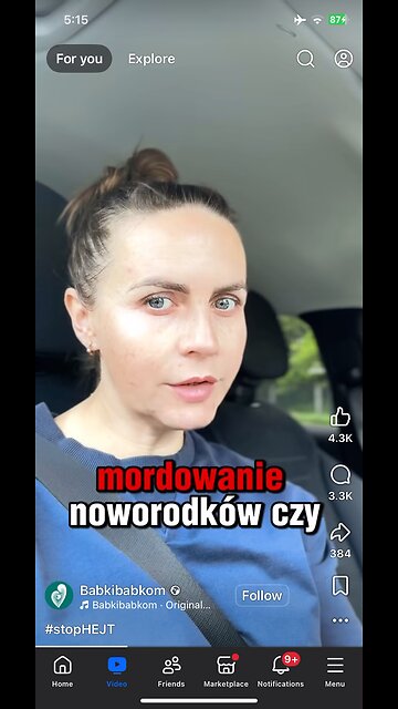 In Polish : doctor abortion warning with court for protesting against her killing 9 m unborn baby