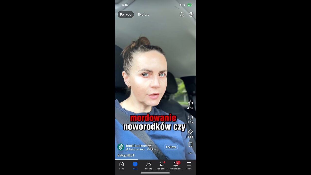 In Polish : doctor abortion warning with court for protesting against her killing 9 m unborn baby