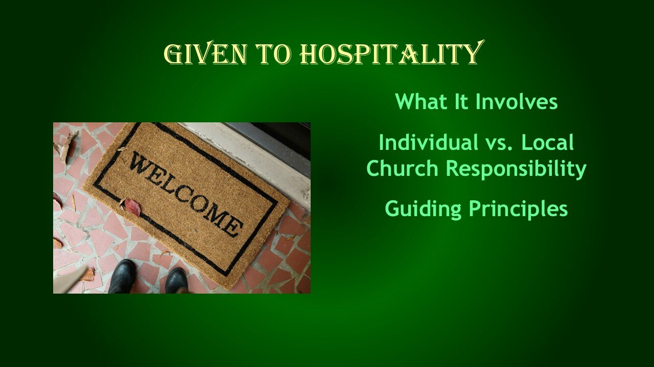 Video Bible Study: Hospitality