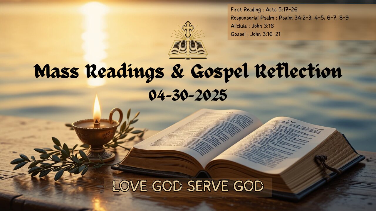 Today’s Holy Mass Readings and Gospel Reflection -Wednesday, April 30,2025