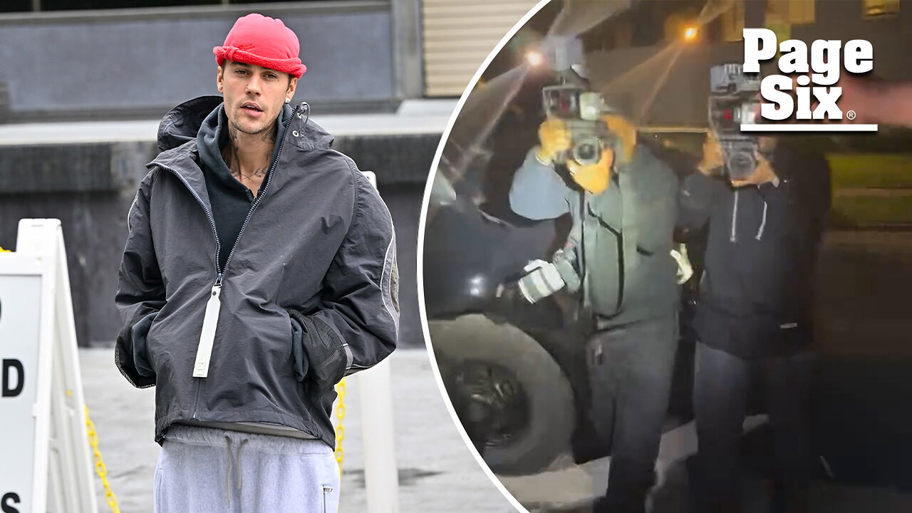 Justin Bieber shares video of flashing paparazzi cameras as he walks to his car