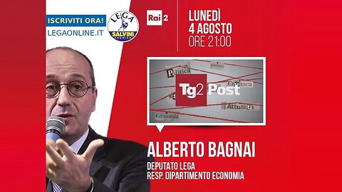 🔴 Interventi dell'On. Alberto Bagnai ospite nella trasmissione "TG2 Post" del 04/08/2025. 