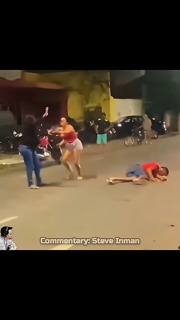 She brought a helmet to a fight and lost.