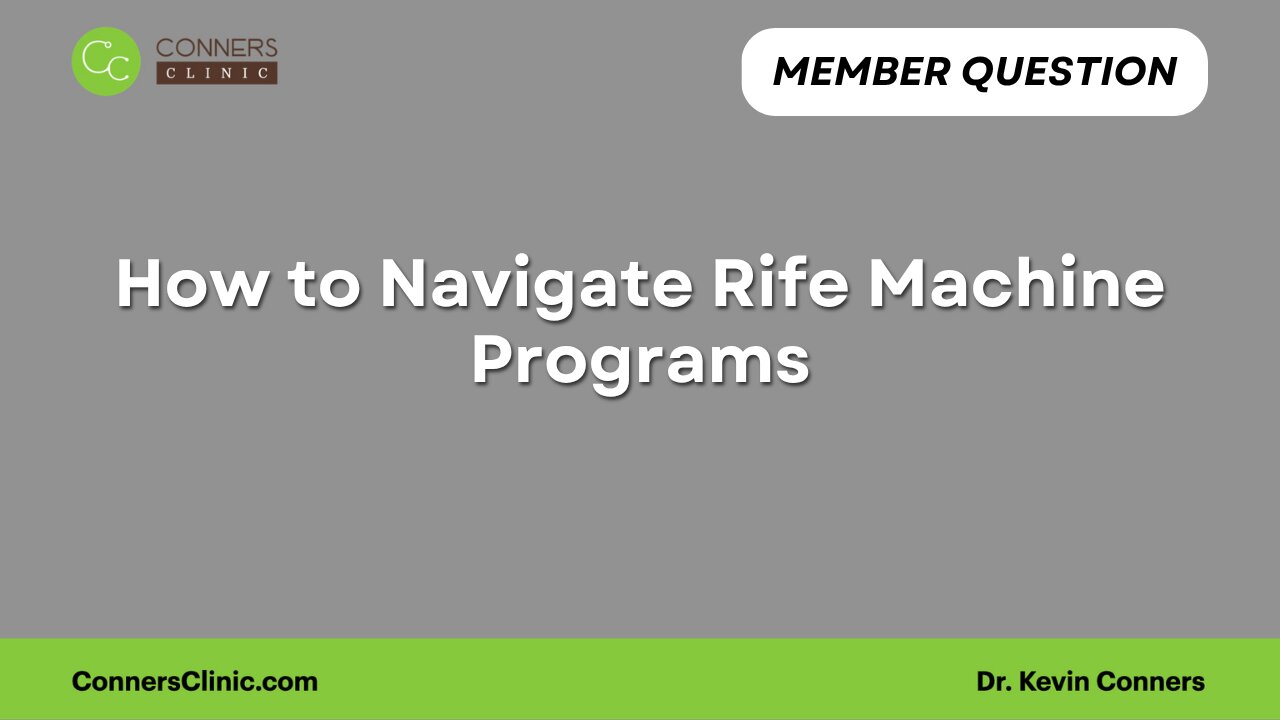 How to Navigate Rife Machine Programs