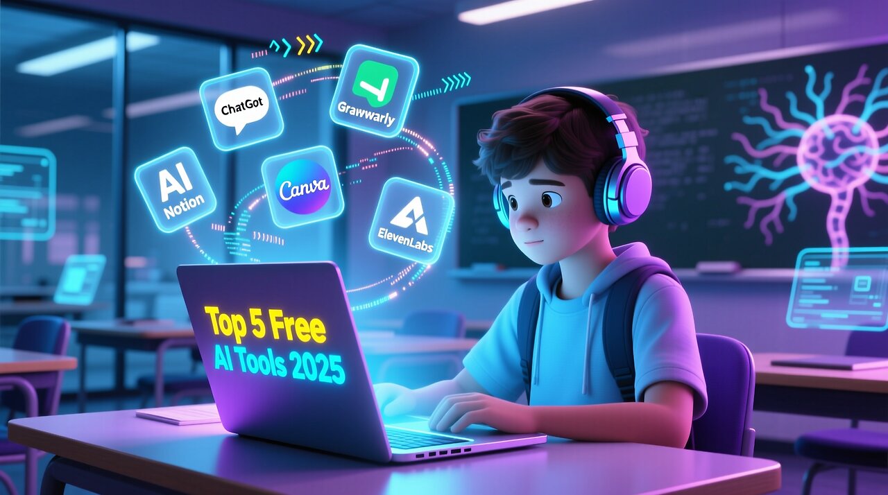 “Top 5 Free AI Tools Every Student Needs in 2025 🚀”