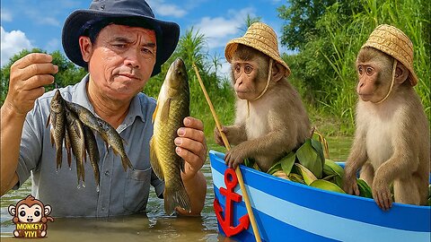 A happy week of YiYi and YinYin to explore nature with grandpa
