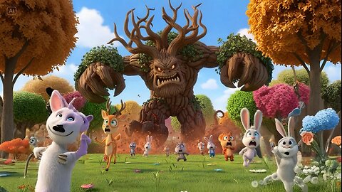 Evil Tree Monster Attacks the Peaceful Forest! 🌳😱 | AI Animated Animal Adventure