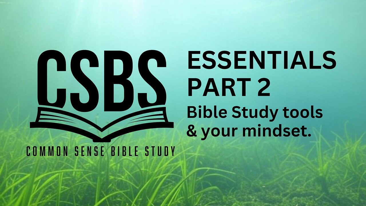 Bible Study Essentials part 2: References and Mindset