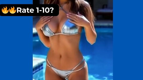 🔥 Rate Her Body in This Silver Bikini 1-10? 😍 Supermodel 4K