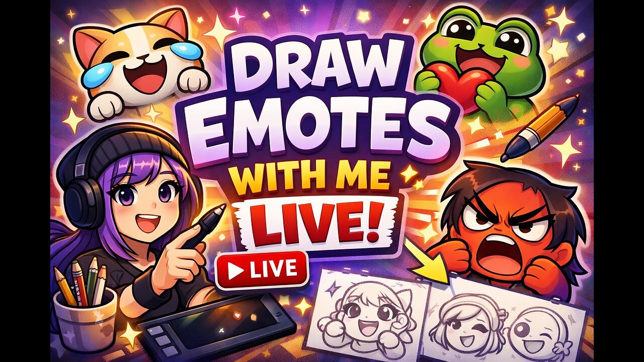 Drawing Emotes Live | Relaxed Art & Chat