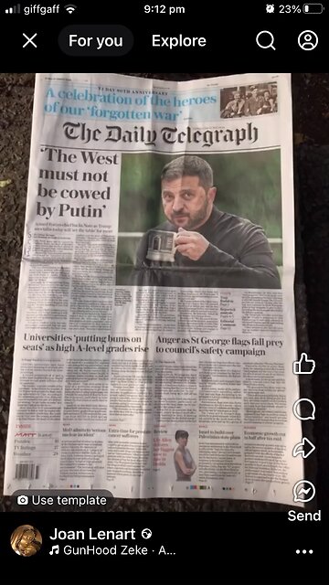 UK newspaper : Zelensky and Kier Startmer