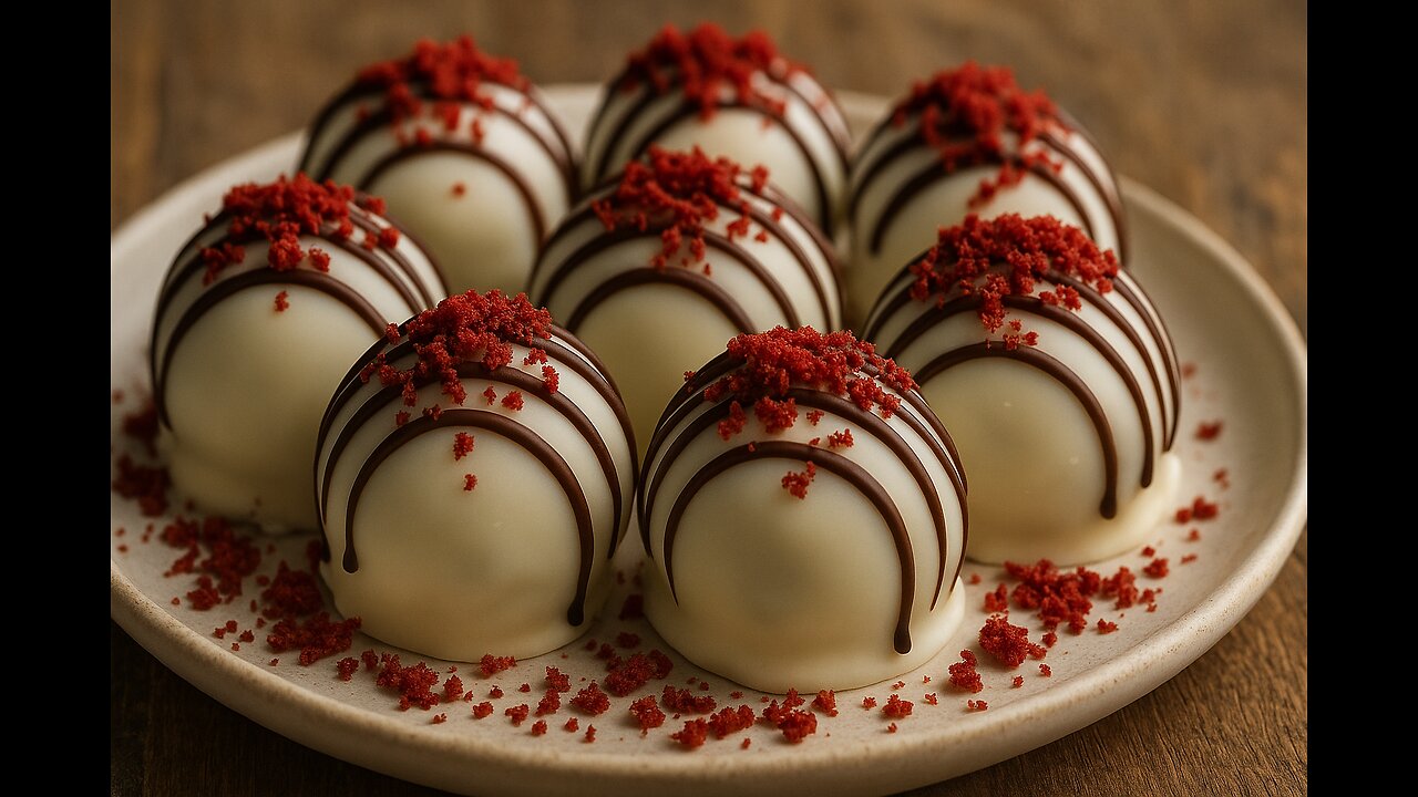 Red Velvet Cream Cheese Truffles