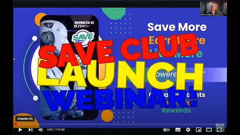 SAVE CLUB - CEO OFFICIAL LAUNCH ZOOM WEBINAR - MUST SEE SPECIAL EVENT - TOP TEAM ROB BUSER