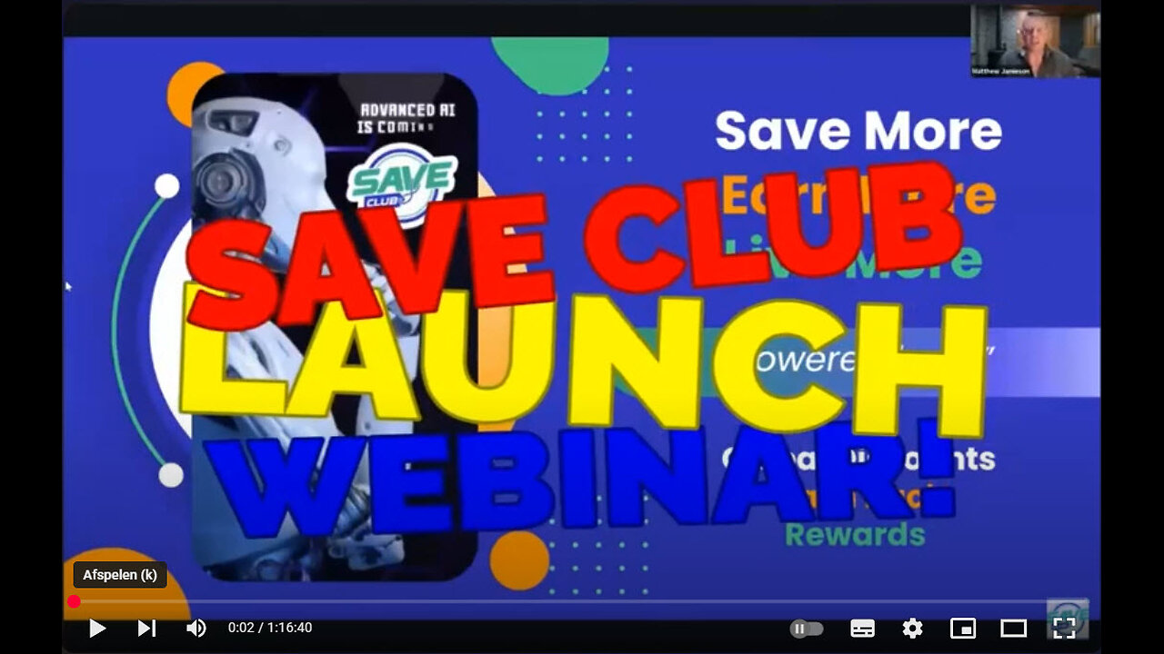 SAVE CLUB - CEO OFFICIAL LAUNCH ZOOM WEBINAR - MUST SEE SPECIAL EVENT - TOP TEAM ROB BUSER