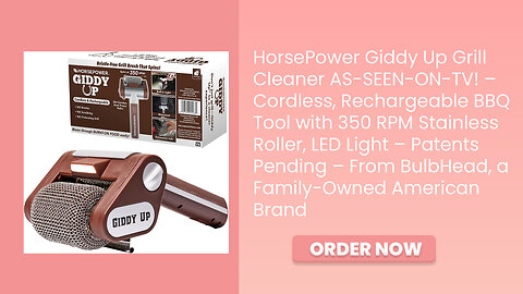 HorsePower Giddy Up Grill Cleaner: The Cordless BBQ Tool That Changes Everything! (350 RPM Power!)