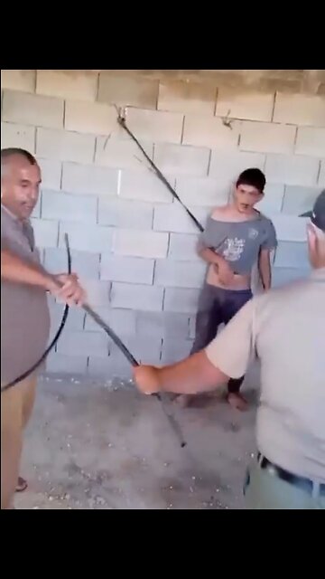 Palestinians beat a special needs boy with rubber hose for minor theft, neighbors laugh