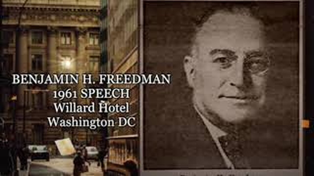 Benjamin Freedman Speech - Analog Noise Removed (1961)