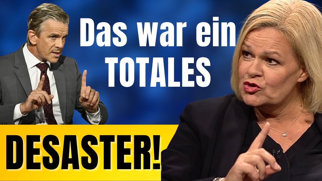 Nancy Faeser redet sich bei Markus Lanz um Kopf und Kragen
