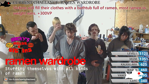 Ramen Wardrobe challange | Wacky's House of Victims / FTL Streaming