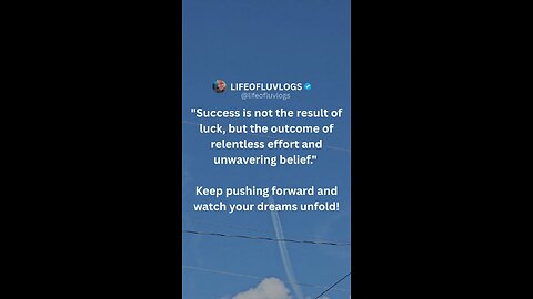 Success is not luck