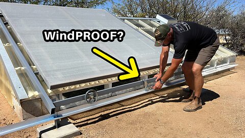 Windproof? The Sunken Greenhouse Shade gets LOCKED in! #sunkengreenhouse #walipini