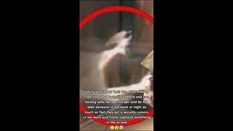 Ghost captured holding onto a boy