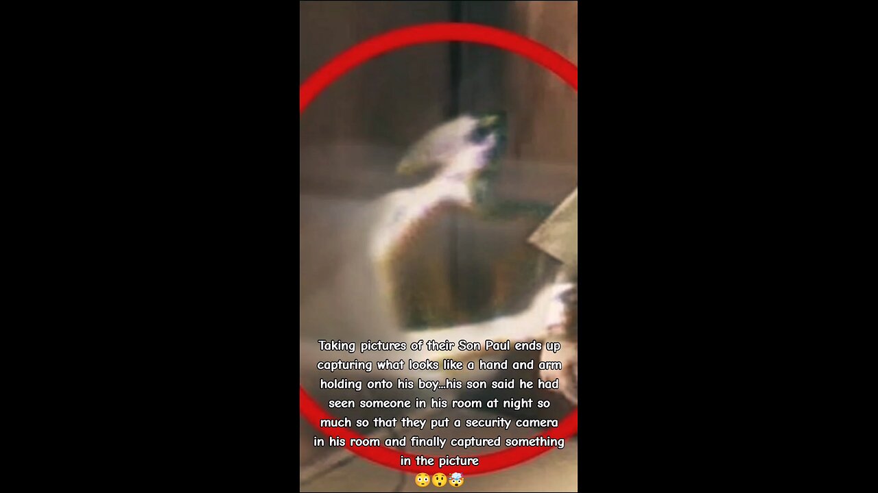 Ghost captured holding onto a boy