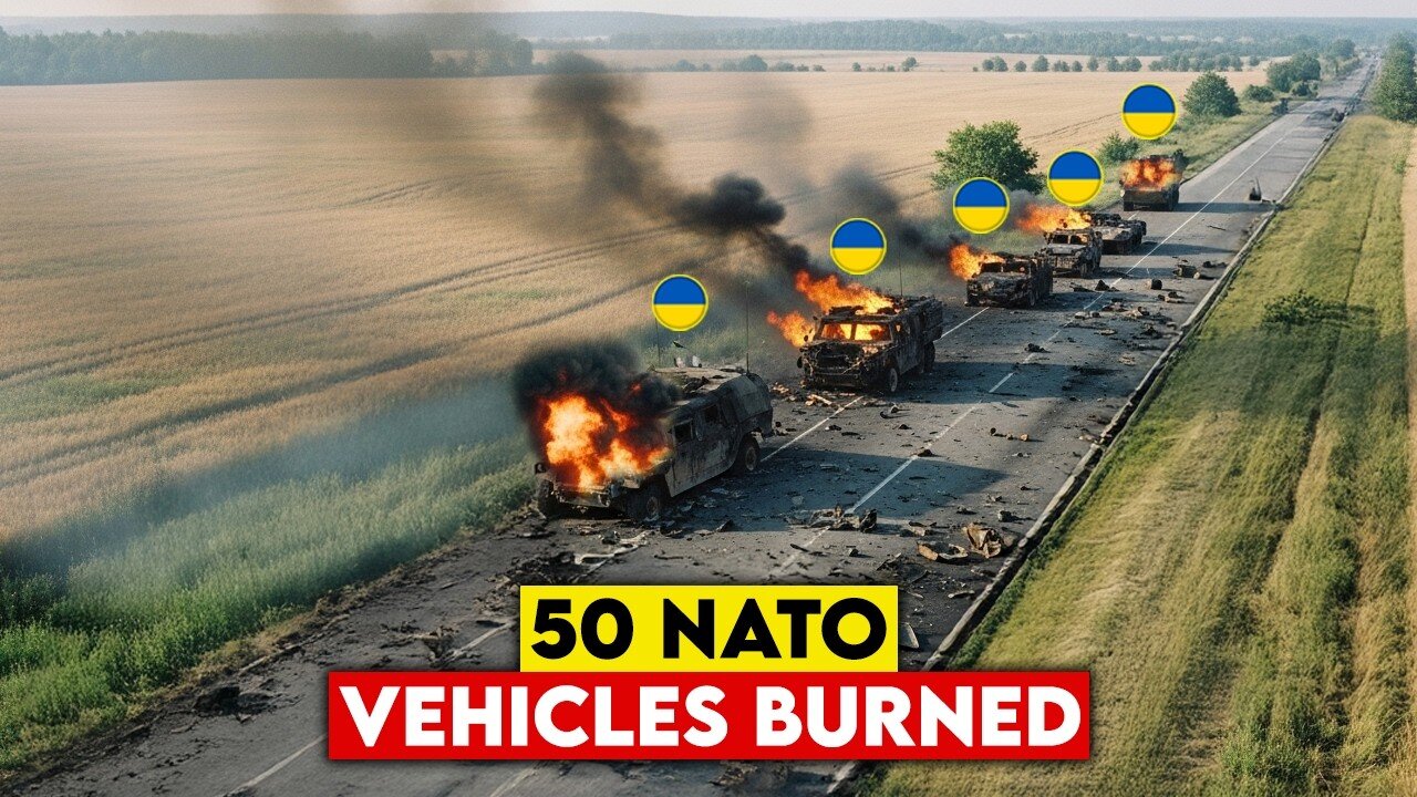 NATO Column Wiped Out: Russian Strike Caught on Camera!