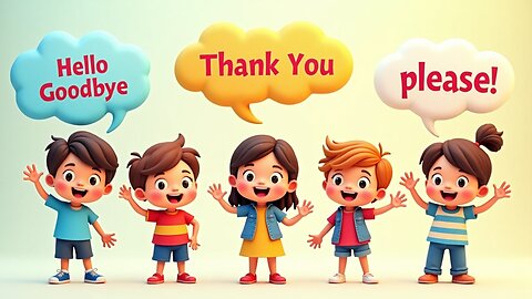 Hello Goodbye Thank You Please Song Learn Manners & Polite Words for Kids
