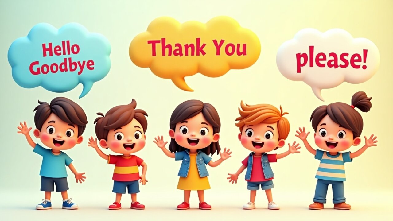 Hello Goodbye Thank You Please Song Learn Manners & Polite Words for Kids