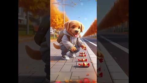Puppy Trapped Via Candies. #ai #dog #cute #funnyvideo #aidog