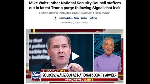 National Security Advisor and Deputy Have Been Fired