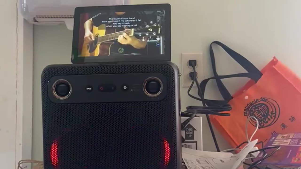 Smart Karaoke Machine with Lyrics Screen & Wireless Mics – 300W Party Speaker 🎤🎶