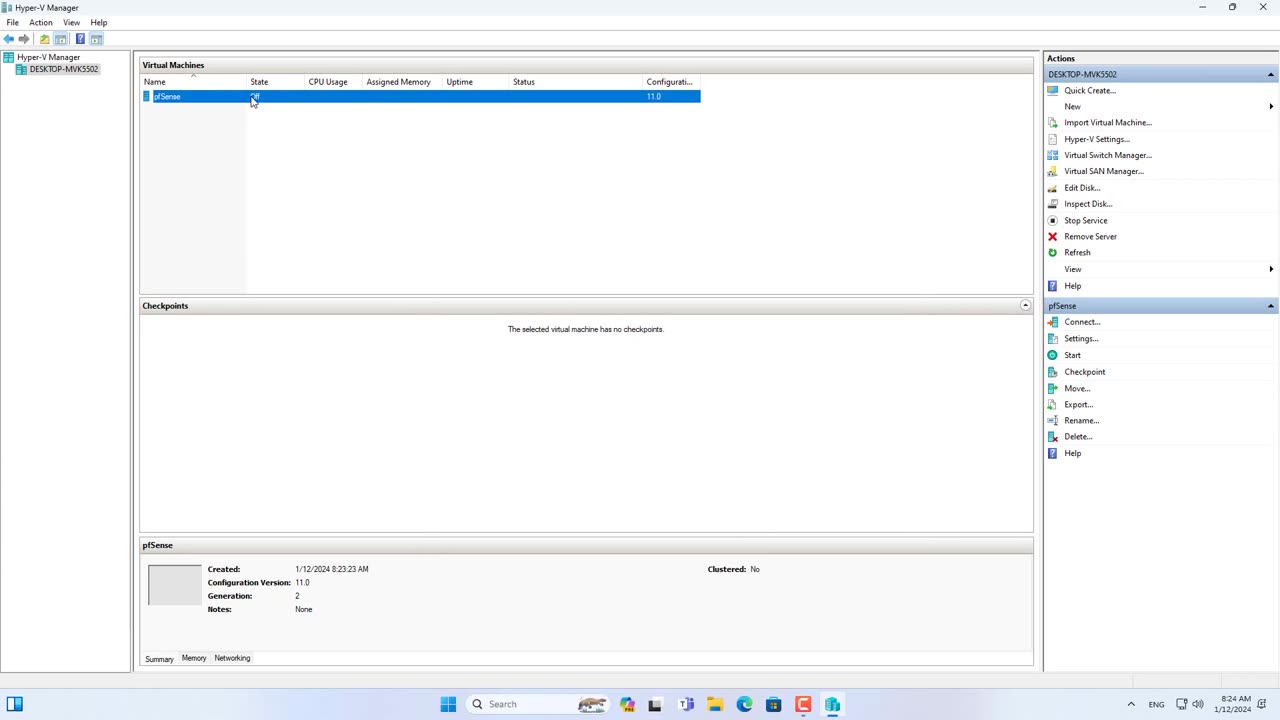 Download and Install pfSense Firewall in Hyper-V step by step