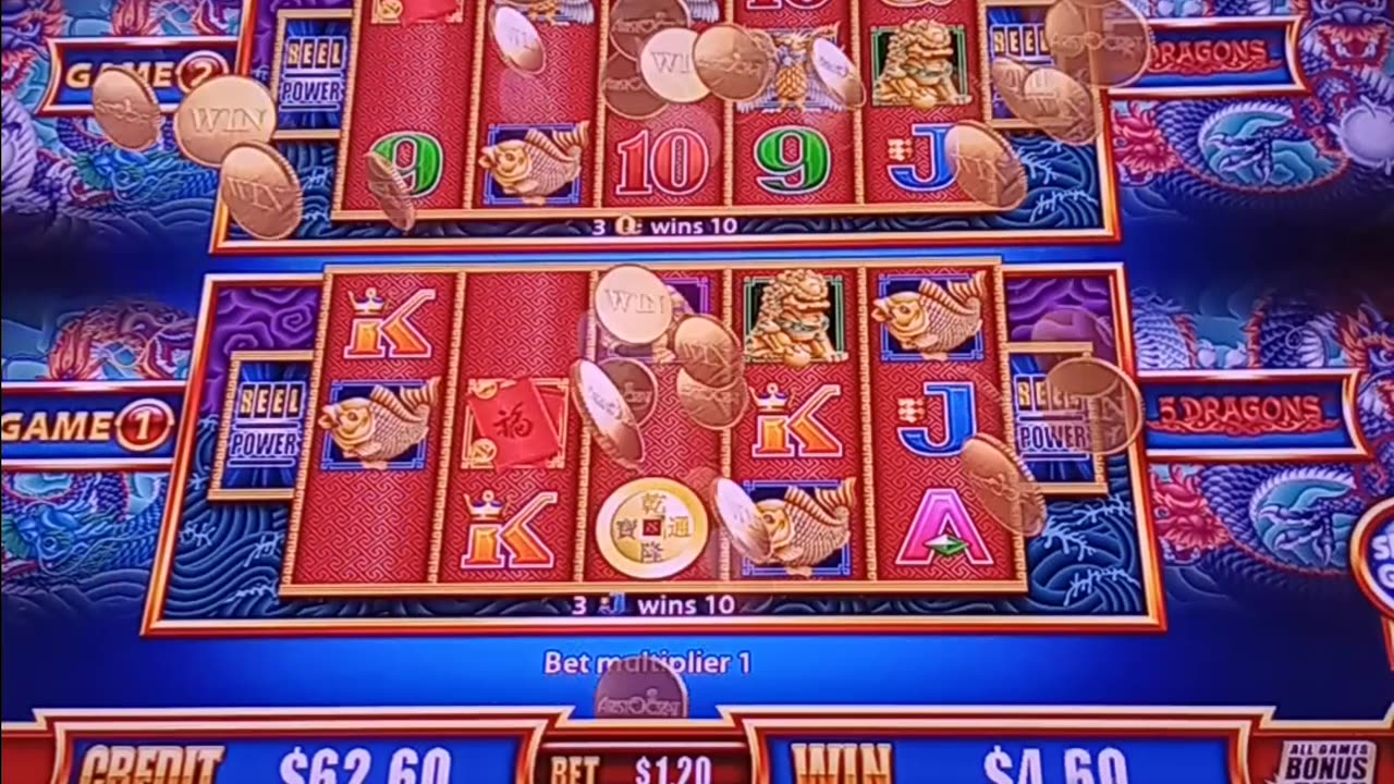 Wonde Tower 4 slot machine 5 Dragons