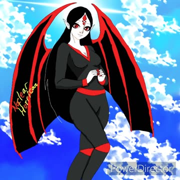 Oc speedpaint nuclear the vampire with a blue sky