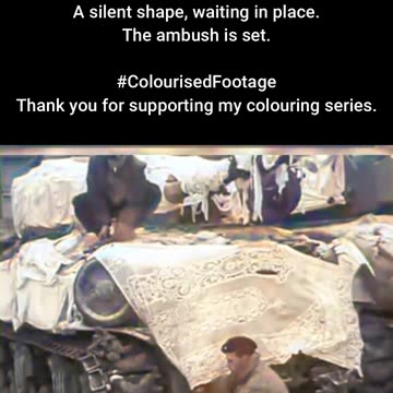 Allied Troops Camouflage Their Tanks with Cloth #ColourisedHistory