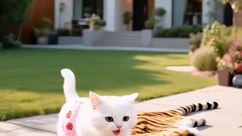 Kitten cats kills lion