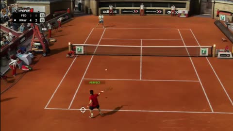 Top Spin 4 Federer Amazing Point vs Simon