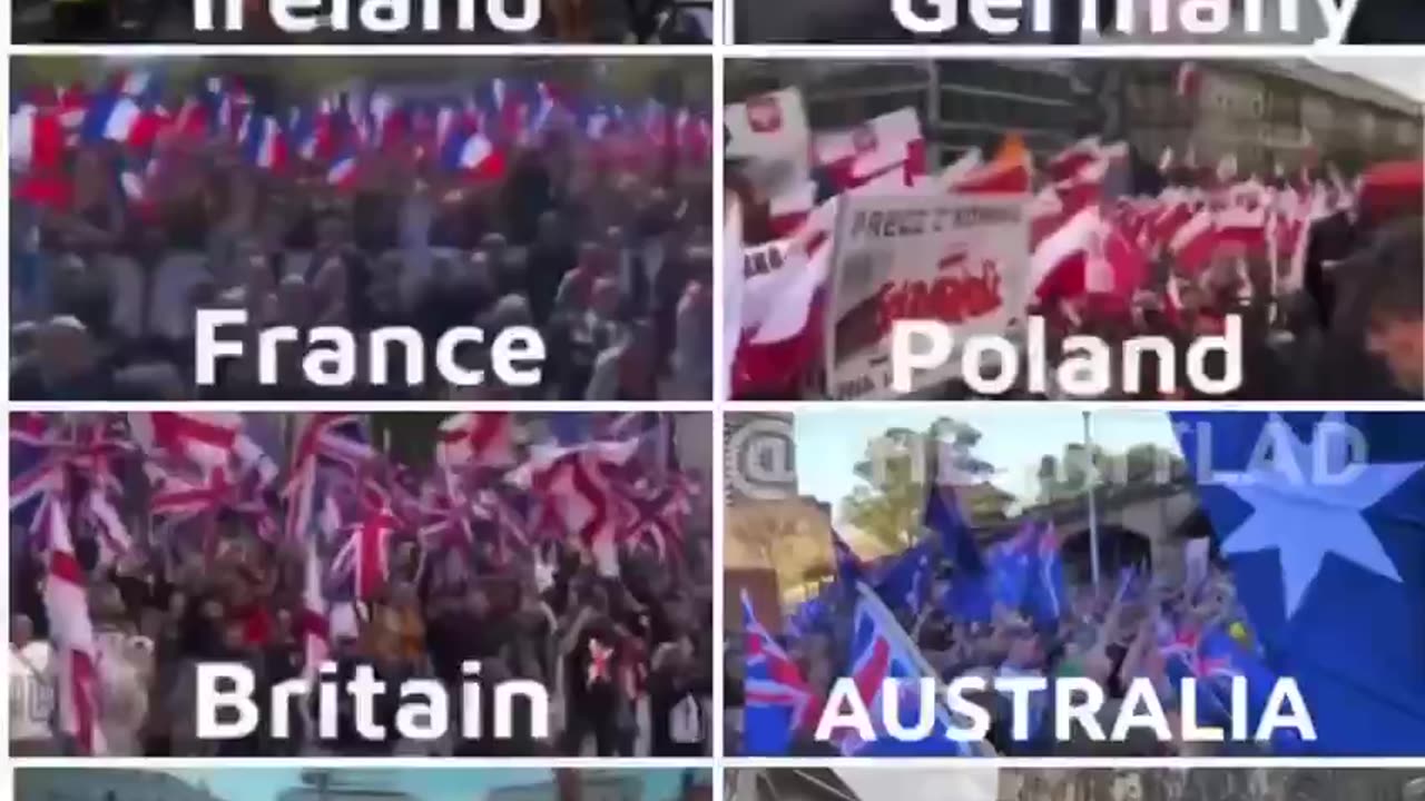 Protesty na całym świecie z powodu masowych nielegalnych migracji.